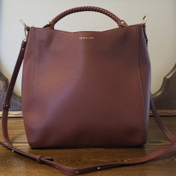 Love & Lore Handbags - Love & Lore Braided Handle Hobo - Cognac